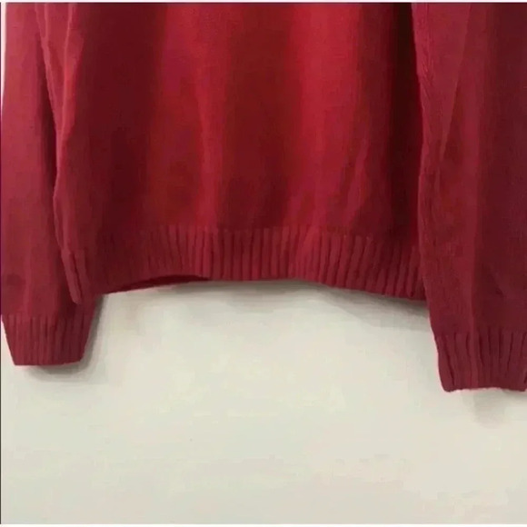 Chaps Red Chunky Knit Long Sleeve Pullover Sweater Men Size XL - Picture 8 of 9